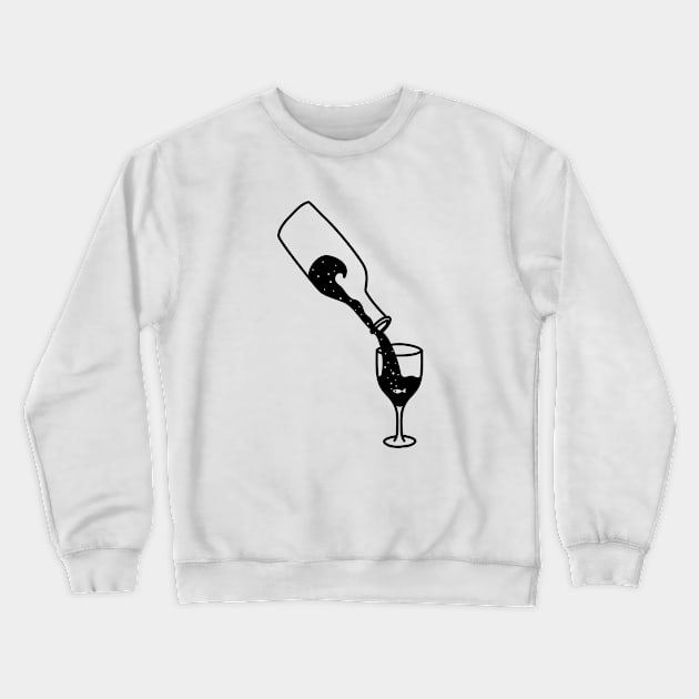 Wine Bottle Red Wine Fish Ocean Funny Gift Crewneck Sweatshirt by Kibo2020